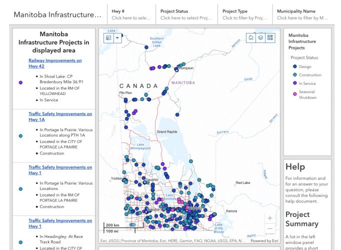 Manitoba Launches Online Interactive Map For Highway Projects Rock   Man Infrastructure 682x500 